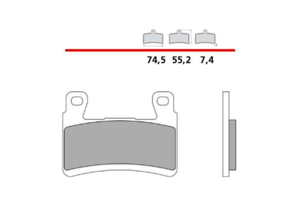 Brembo 107A48627 Z03 brake pads – 1 Caliper Set
