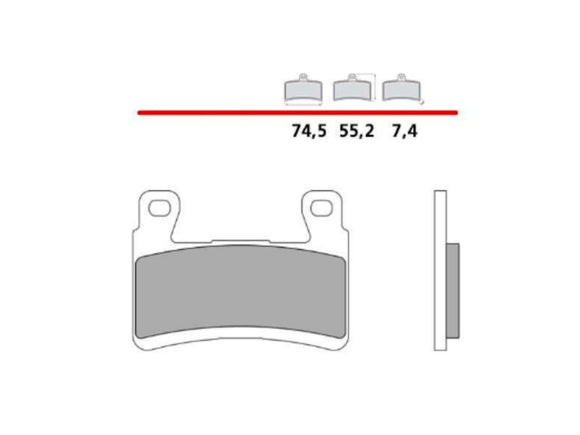 Brembo 107A48617 Z04 brake pads – 1 Caliper Set