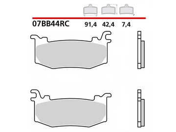 Brembo 07BB44RC RC brake pads – 1 Caliper Set