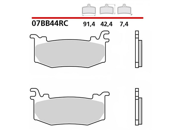 Brembo 07BB44RC RC brake pads – 1 Caliper Set
