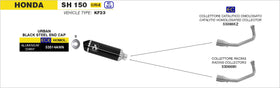 Honda SH 150i Urban  aluminium "Dark" silencer with "Dark" end cap - 0