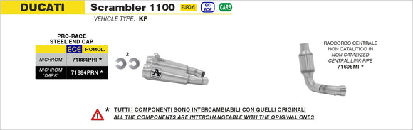 Ducati Scrambler 1100 Nichrom Pro-Race silencers (right & left)