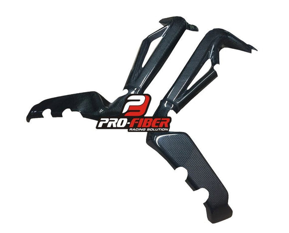 TRIUMPH DAYTON 675 R (13-18) PRO FIBER CARBON FRAME COVERS - PROTECTORS (MATT)