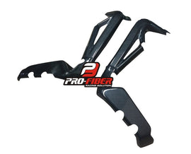 TRIUMPH DAYTON 675 R (13-18) PRO FIBER CARBON FRAME COVERS - PROTECTORS (GLOSSY))