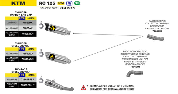 KTM RC 125 Joint for stock collectors