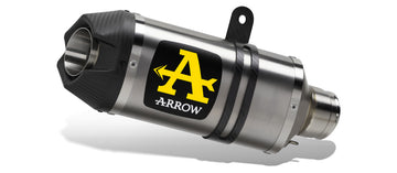 Ducati Desert X 950 Indy Race aluminium "Dark" silencer with steel end cap