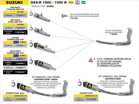Suzuki GSX-R 1000 / 1000 R X-Kone silencer