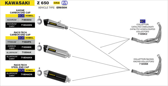 Kawasaki Z 650 Nichrom Pro-Race silencer