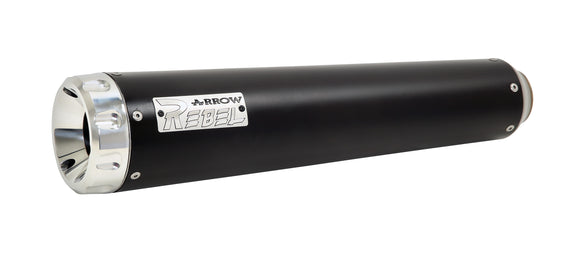 Yamaha XSR 700 Rebel silencer with aluminium polish end cap