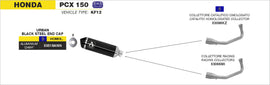 Honda PCX 150 Urban  aluminium "Dark" silencer with "Dark" end cap - 0