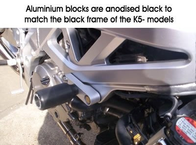 Crash Protectors - Classic Style for Suzuki SV650 K5-L1 unfaired/bikini fairing from  (2005-2011)