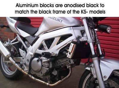 Crash Protectors - Classic Style for Suzuki SV650 K5-L1 unfaired/bikini fairing from  (2005-2011)