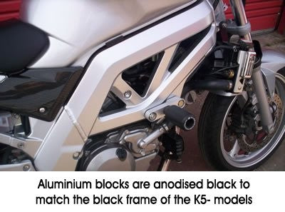Crash Protectors - Classic Style for Suzuki SV650 K5-L1 unfaired/bikini fairing from  (2005-2011)