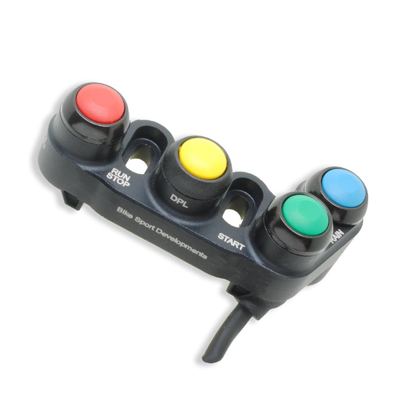 Ducati V4 S - BSD Aluminium 4 function race switch brake pump mount - Stop/Run, DPL, Start, Rain light switch