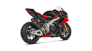 APRILIA RSV4 2021-2022 Akrapovic Carbon Silencer Slip-On Kit - Race Removable Baffle-3