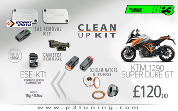 KTM 1290 SUPER DUKE R Complete Clean Up Kit EXCV, Canister, O2 and SAS Block Off plates