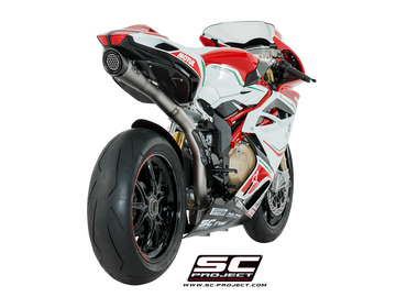 MV AGUSTA F4 2010 - 2018 SC-Project S1 Muffler, Titanium, with Carbon fiber end cap - 0
