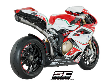 MV AGUSTA F4 2010 - 2018 SC-Project S1 Muffler, Titanium, with Carbon fiber end cap