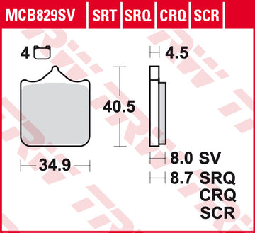 BMW S1000RR Front brake pads CARBON CRQ TRW