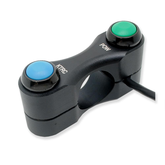 Kawasaki ZX-10R ZX-6R RR 'KIT ECU' 2011 to 2015 - BSD Aluminium 2 function race switch - handlebar mount - KTRC POW