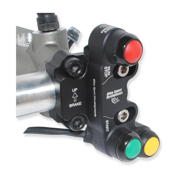 BMW S1000RR K46 and K67 - 3 function race switch - brake mount - Stop/Run Start Mode