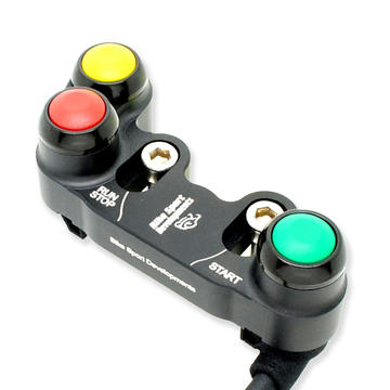 Triumph 675 Daytona - 2006-2012 - BSD Aluminium - 3 function - Race switch - brake mount - Stop/Run Start Rain