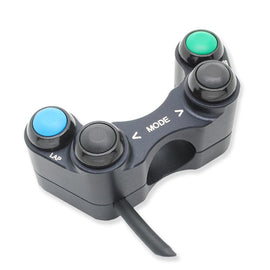 Ducati V2 - BSD Aluminium 4 function race switch - handlebar clamp mount - Lap, Up, Mode, Down