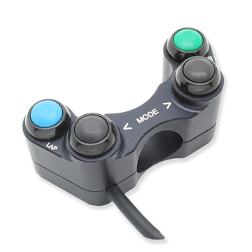 Ducati V2 - BSD Aluminium 4 function race switch - handlebar clamp mount - Lap, Up, Mode, Down