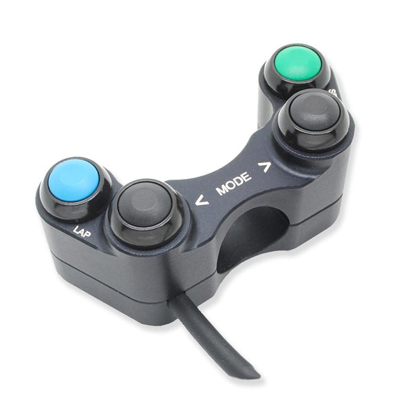 Ducati V2 - BSD Aluminium 4 function race switch - handlebar clamp mount - Lap, Up, Mode, Down