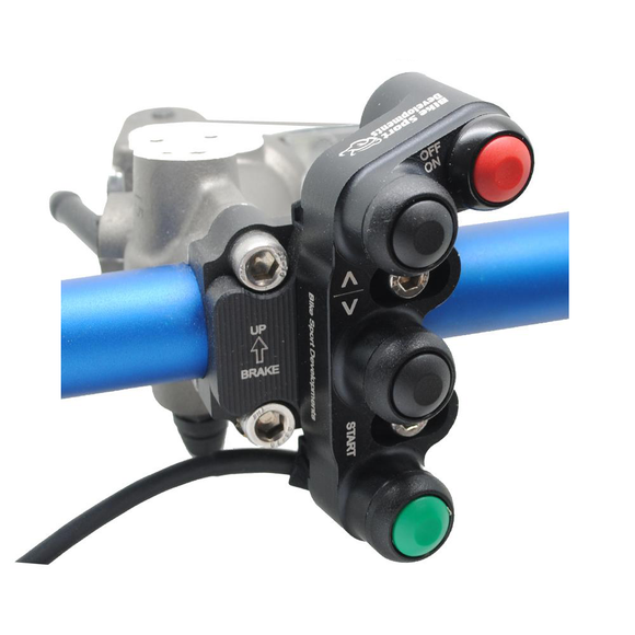 Yamaha YZF R6 2017-2023 - i2m dashboard - BSD Aluminium - 4 function - race switch - brake mount - Stop/Run Start dash up/down