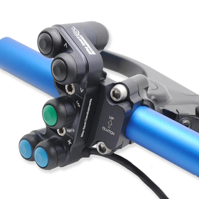Ducati V4 S R - BSD Aluminium 7 function race switch - Clutch mount - Dash +/- Select, Rider +/- Select, Lap - 0