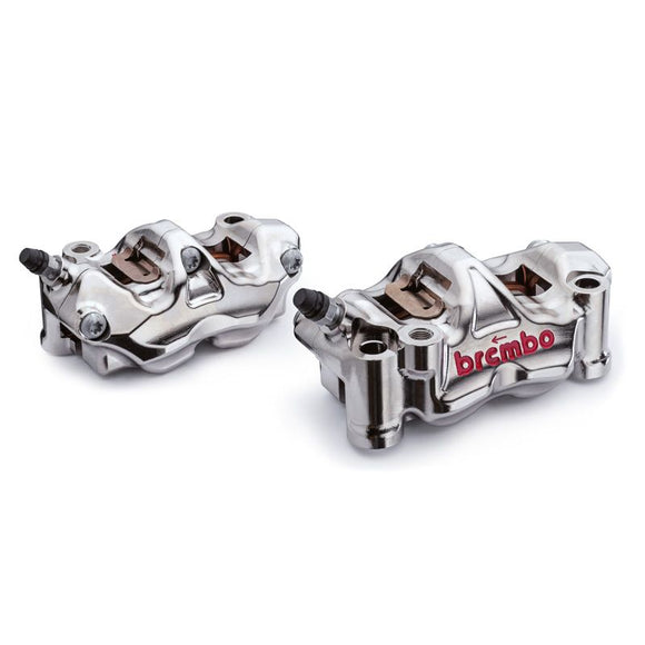 Brembo GP4-RX Billet Radial Brake Caliper Kit with Pads - Nickel Finish