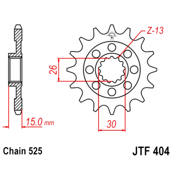 BMW S1000RR FRONT SPROCKET 16 TOOTH PITCH 525