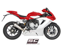 MV AGUSTA F3 800 2013 - 2016 SC-Project Conical Muffler, Titanium, with Carbon fiber end cap-2