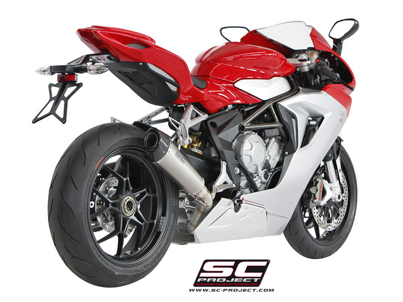 MV AGUSTA F3 800 2013 - 2016 SC-Project Conical Muffler, Titanium, with Carbon fiber end cap
