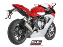 MV AGUSTA F3 675 2011 - 2016 SC-Project Conical Muffler, Titanium, with Carbon fiber end cap-3