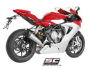 MV AGUSTA F3 800 2013 - 2016 SC-Project Conical Muffler, Titanium, with Carbon fiber end cap-1