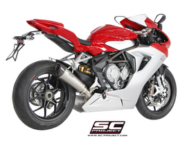 MV AGUSTA F3 800 2013 - 2016 SC-Project Conical Muffler, Titanium, with Carbon fiber end cap
