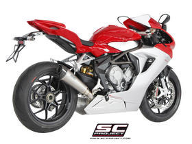 MV AGUSTA F3 675 2011 - 2016 SC-Project Conical Muffler, Titanium, with Carbon fiber end cap