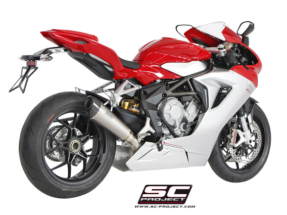 MV AGUSTA F3 675 2011 - 2016 SC-Project Conical Muffler, Titanium, with Carbon fiber end cap