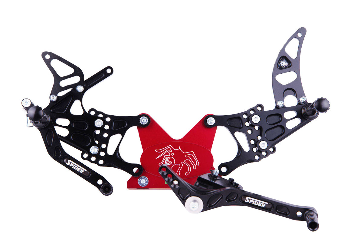 FULL-REV Adjustable Rearsets For Yamaha YZF-R6 2006-2016 - Black CNC